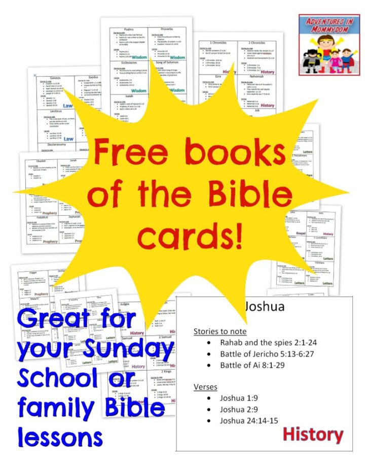 Books of the Bible Cards Free Printable