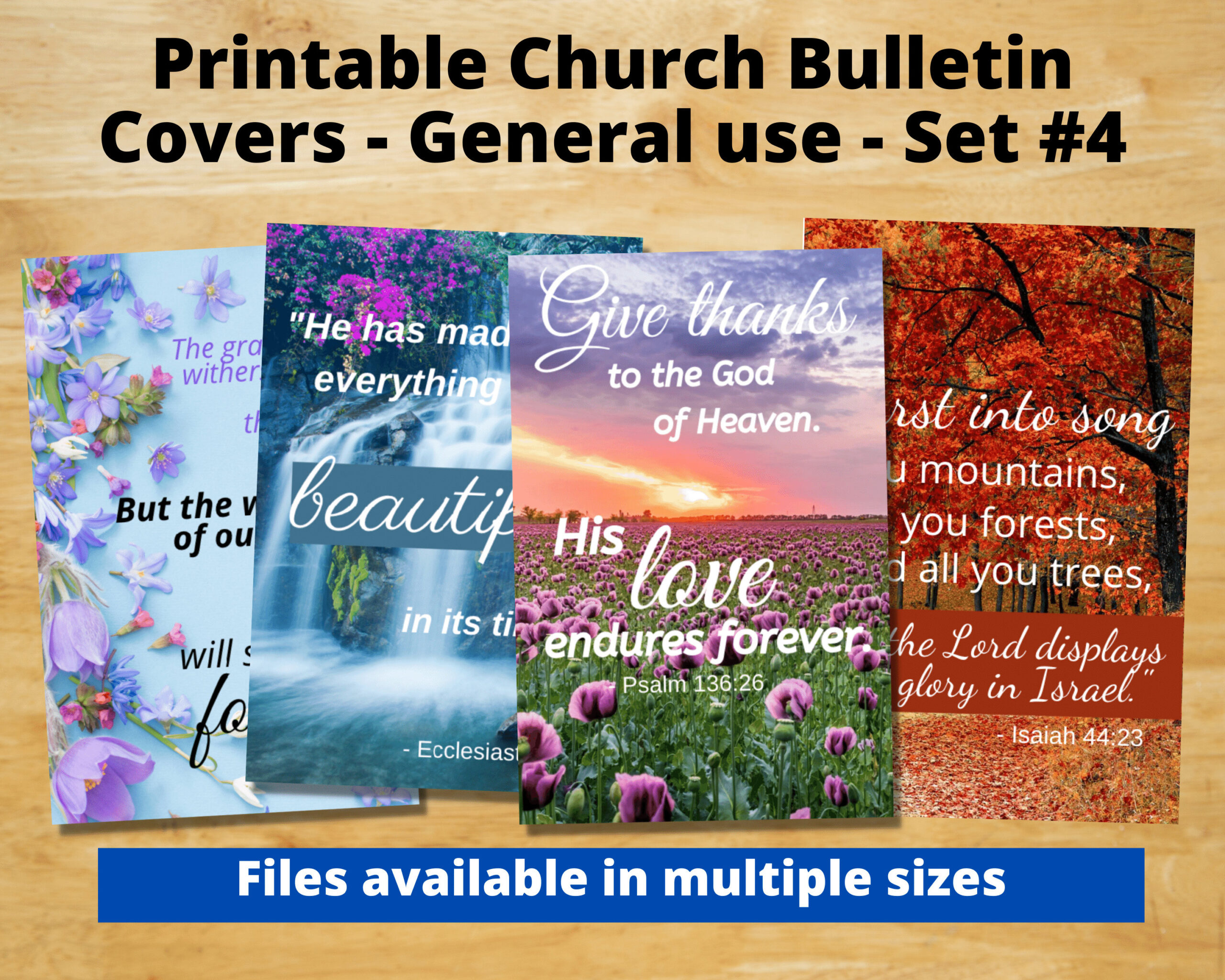 Printable Church Bulletin Covers - General Use Set 4 - Multiple pertaining to Free Printable Church Bulletin Covers