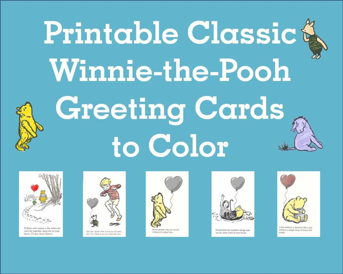 Printable Classic Winnie-The-Pooh Friendship Greeting Cards To within Classic Winnie The Pooh Free Printables