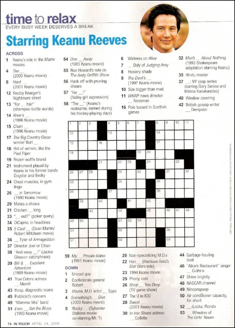 Printable Crossword Puzzles: Discover 7 Crosswords Ideas | People for Free Printable People Magazine Crossword Puzzles