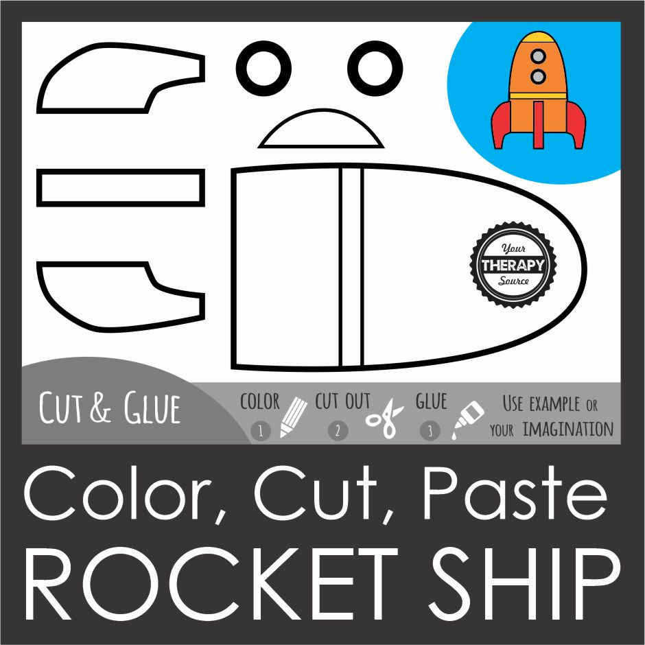 Printable Cut Out Rocket Template - Free Printable - Your Therapy throughout Free Printable Rocket Ship Templates