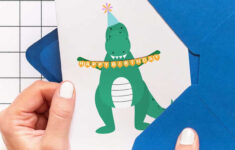Printable Dinosaur Birthday Card – Design Eat Repeat with Dinosaur Birthday Card Printable Free