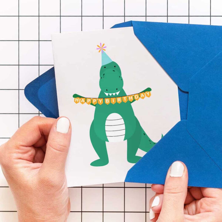 Dinosaur Birthday Card Printable Free