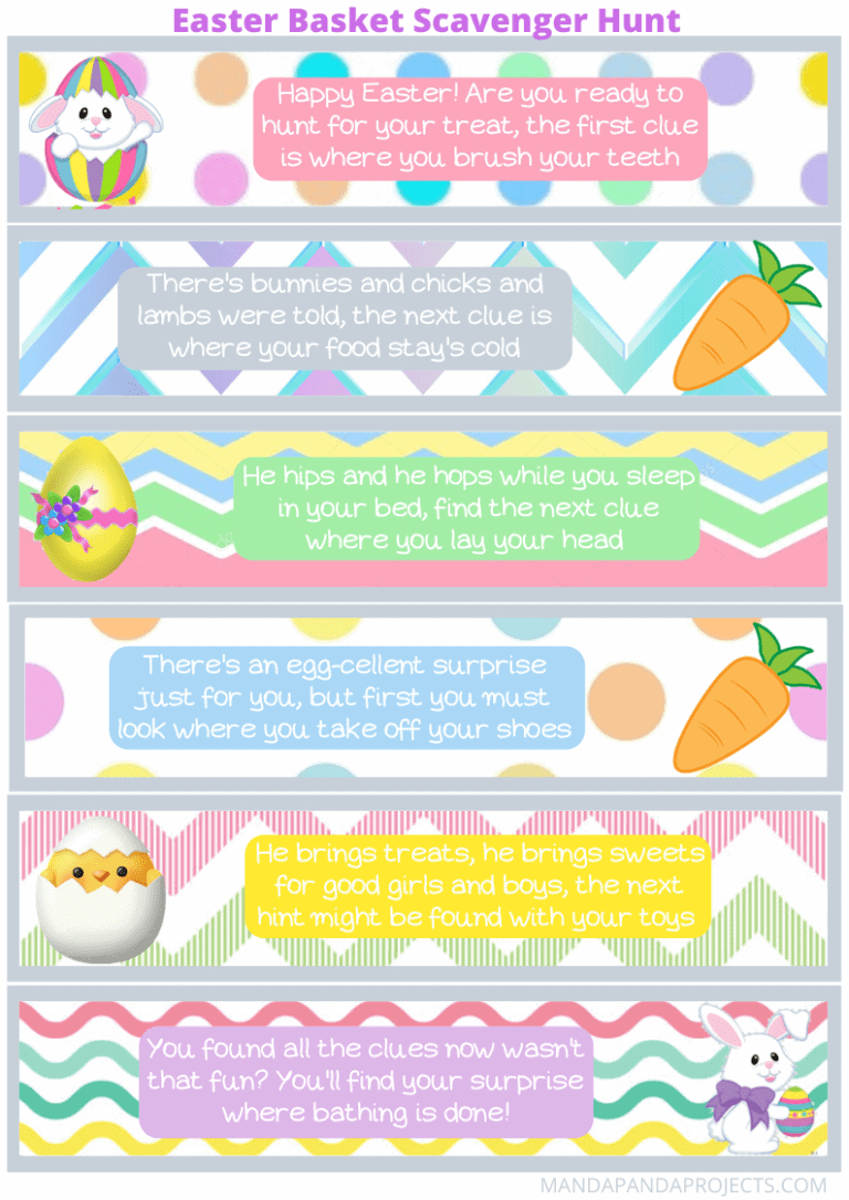 Printable Easter Basket Scavenger Hunt! Make Easter Egg-Stra Special regarding Free Printable Easter Basket Hunts