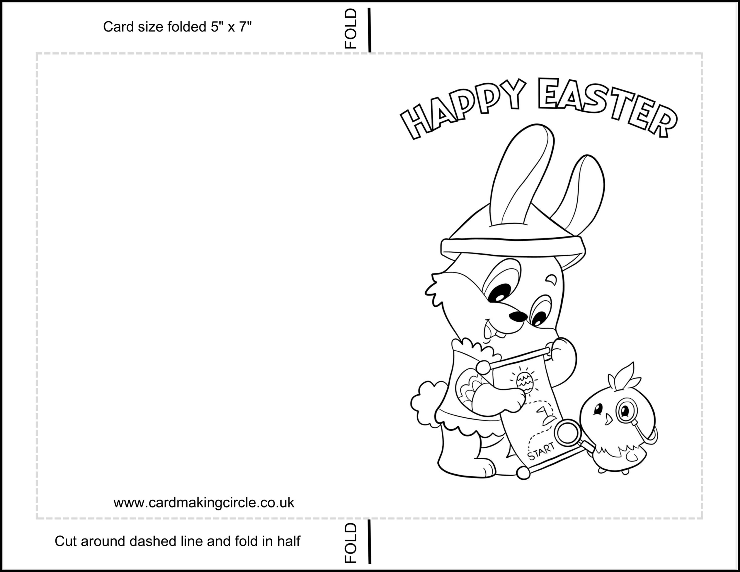 Printable Easter Cards For Kids inside Free Printable Easter Cards Black And White