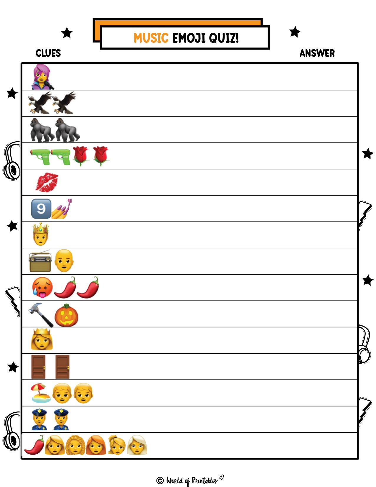 Printable Emoji Quiz With Answers - World Of Printables inside Free Printable Emoji Quiz