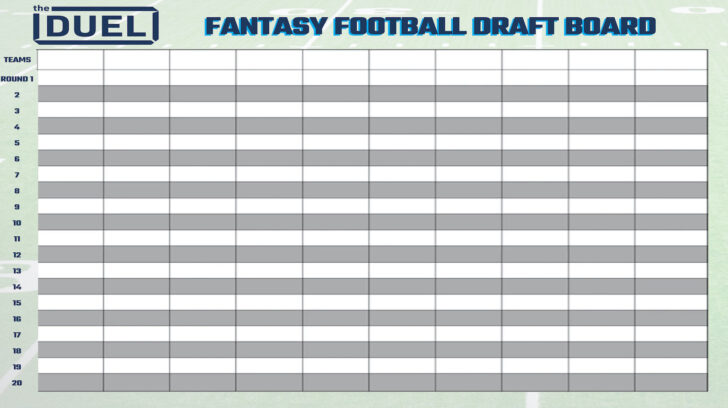 Free Printable Fantasy Football Draft Board