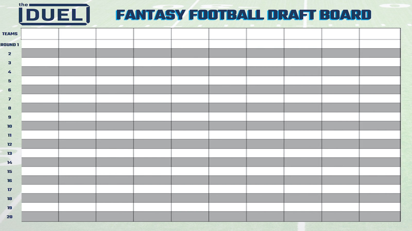 Printable Fantasy Football Draft Board For Your 2021 Draft throughout Free Printable Fantasy Football Draft Board