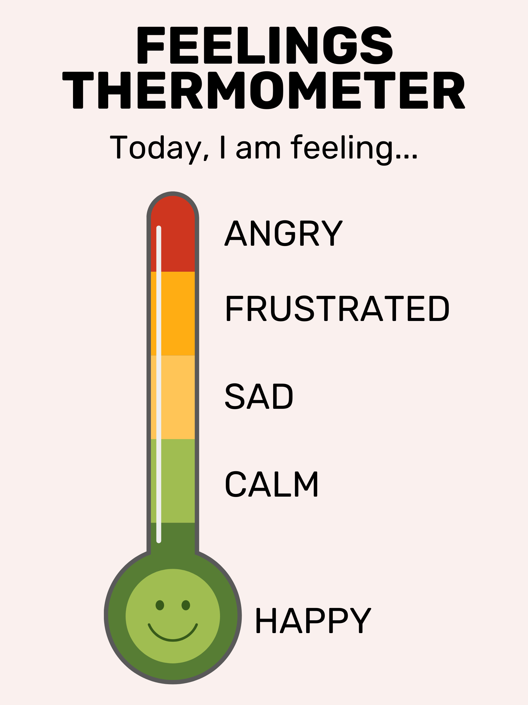 Printable Feelings Thermometer For Kids - Goally with regard to Emotional Thermometer Free Printable