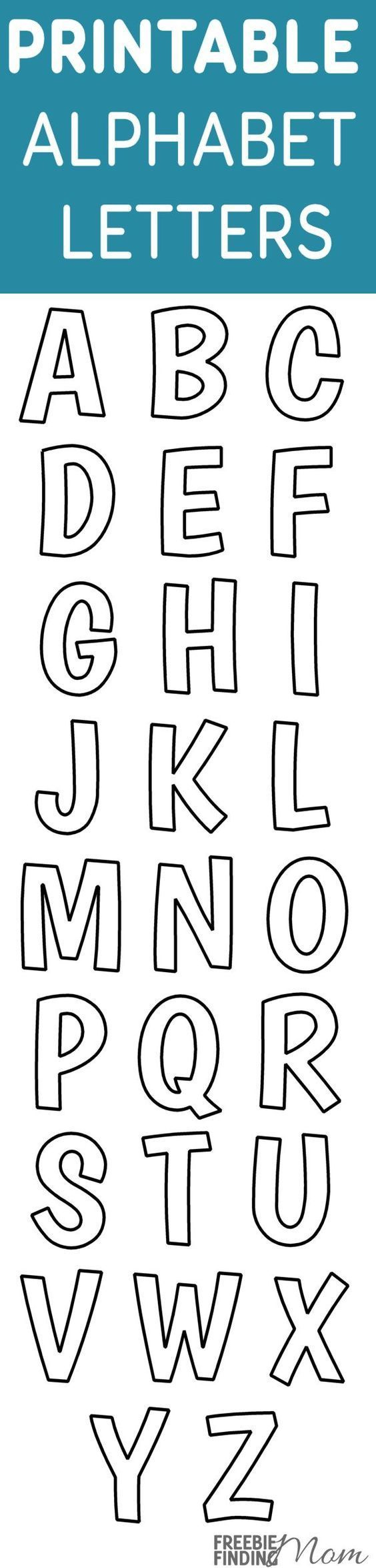 Printable Free Alphabet Templates pertaining to Free Printable Block Letters Template