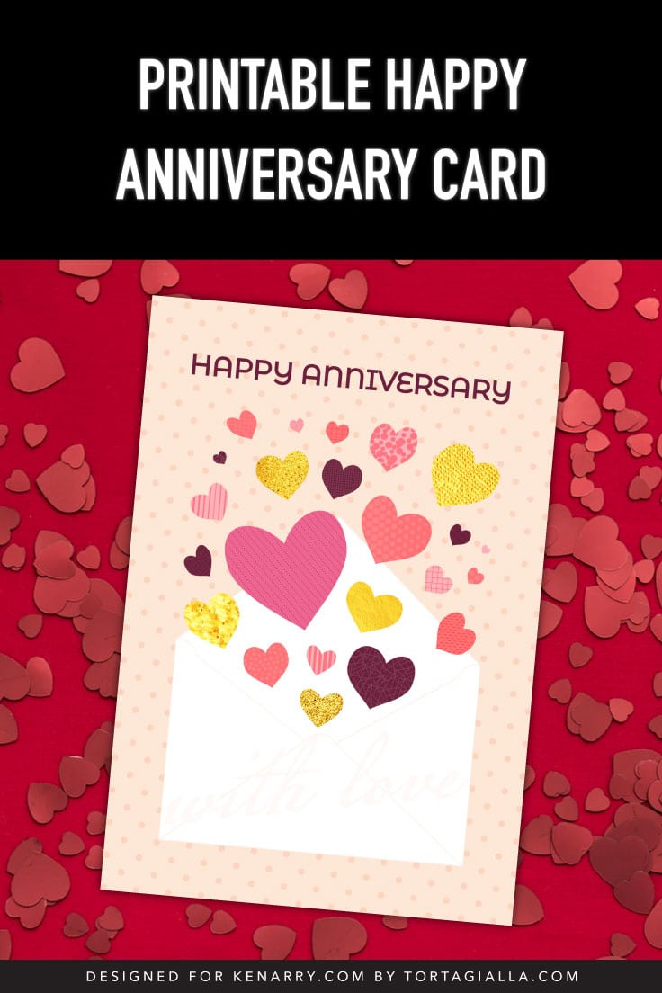 Printable Happy Anniversary Card Freebie - Ideas For The Home intended for Free Anniversary Printables