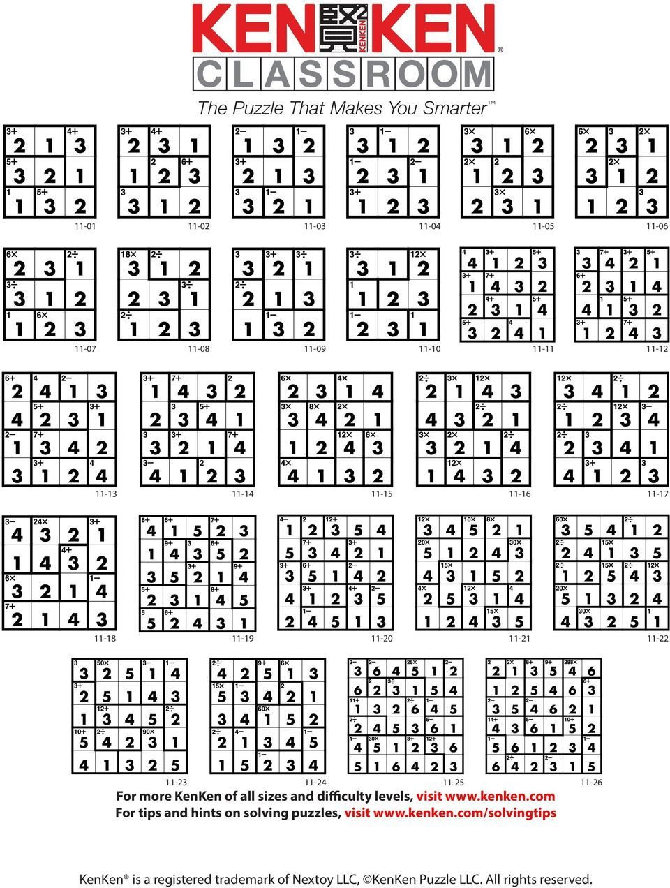 Printable Kenken Puzzle 5X5 for Free Kenken Printable Puzzles