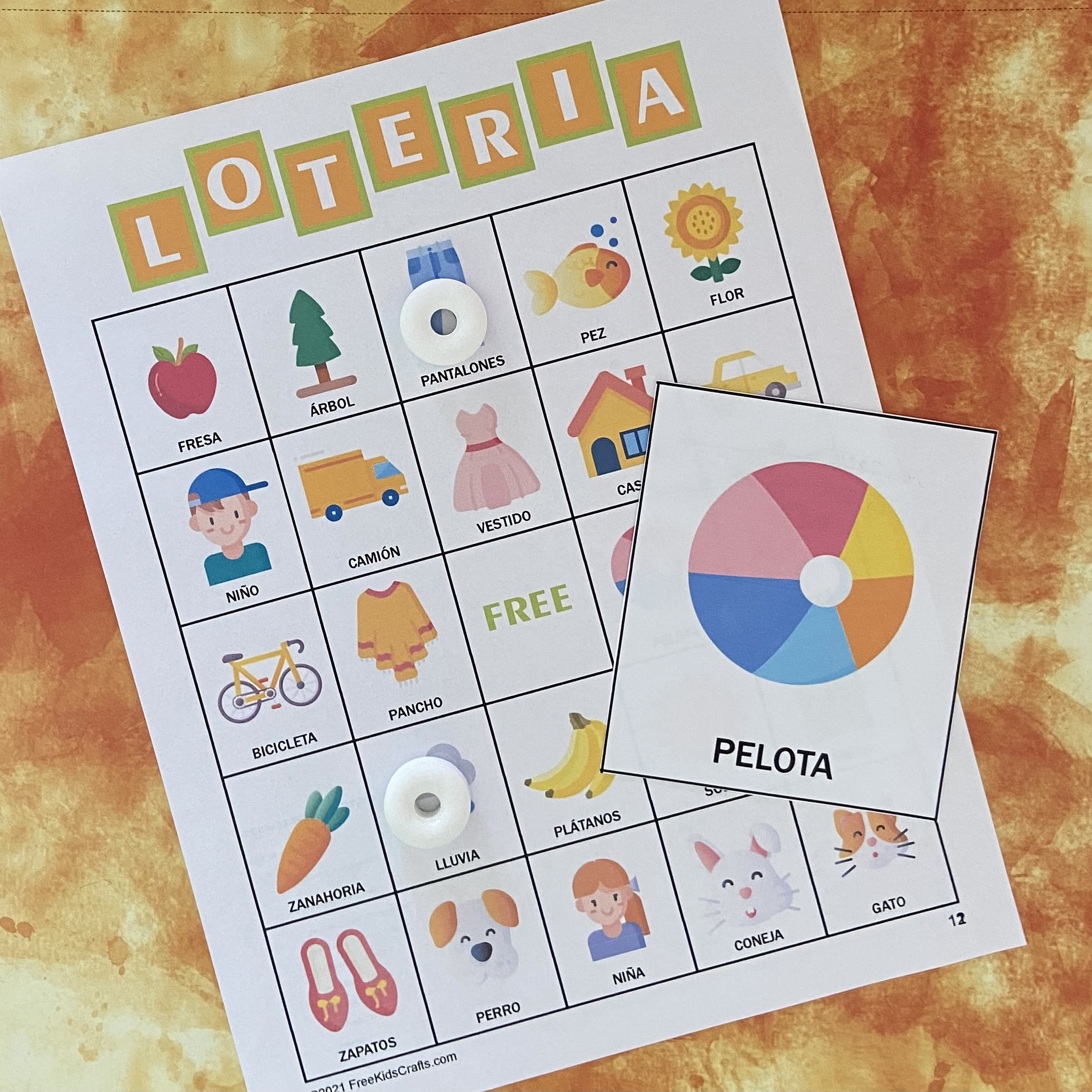 Printable Loteria Bingo (Spanish Version) regarding Free Printable Loteria Game Boards