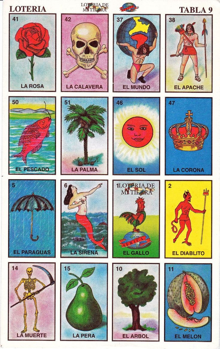 Printable Loteria Cards, The Complete Set Of 10 Tablas, Printable intended for Free Printable Loteria Cards Set