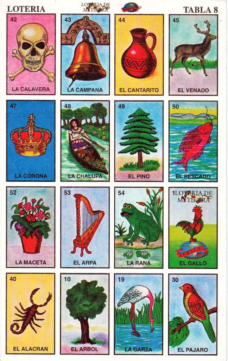 Printable Loteria Cards, The Complete Set Of 10 Tablas, Printable with regard to Printable Loteria Game Cards