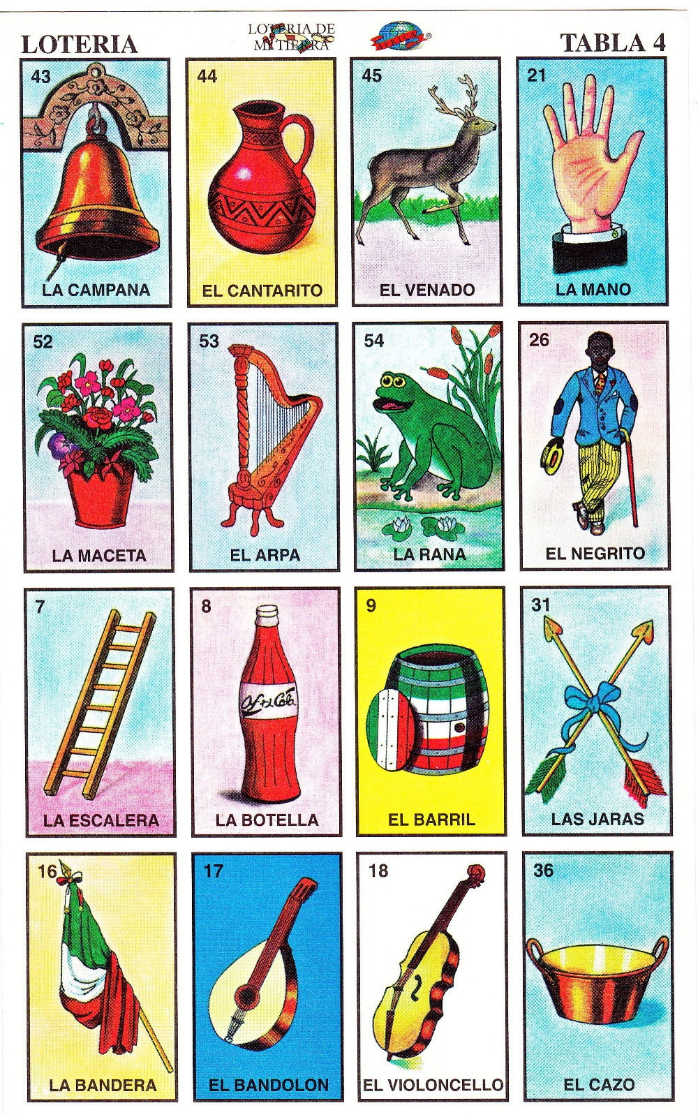Printable Loteria Cards, The Complete Set Of 10 Tablas, Printable with regard to Printable Loteria