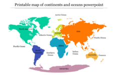 Printable Map Of Continents And Oceans Ppt And Google Slides within Free Continent Printables