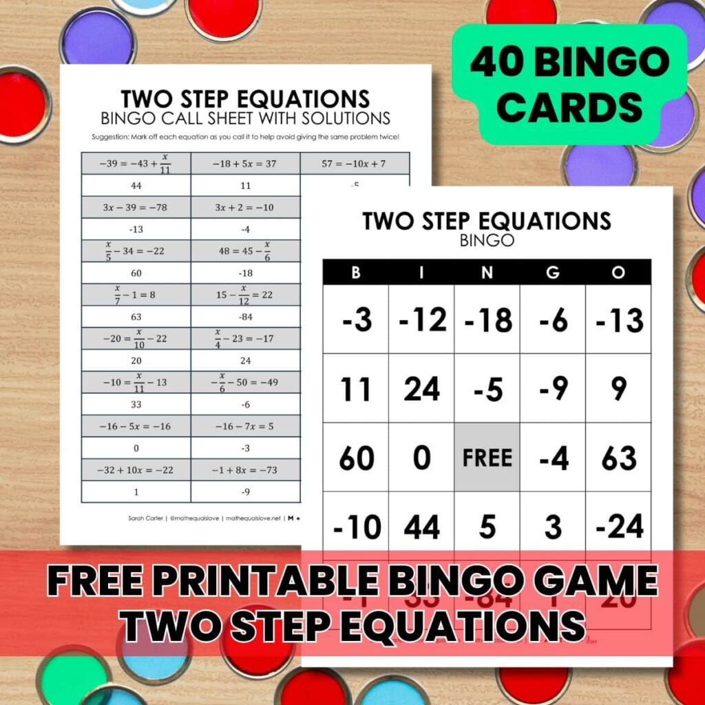 Printable Math Bingo Games [Free Pdf Downloads] regarding Free Math Bingo Games Printable