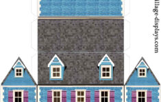 Printable Model Card Houses: Christmas Village Displays intended for Free Downloadable Printable Model Buildings