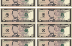 Printable Money - Five Dollar Bill intended for Free Printable Dollar Bills