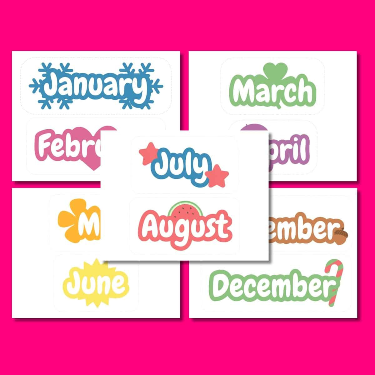 Printable Months Of The Year [Free Download] throughout Free Printable Months of the Year Poster