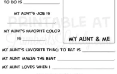 Printable Mother'S Day Questionnaire: All About My Mom | Lamberts pertaining to All About My Aunt Free Printable