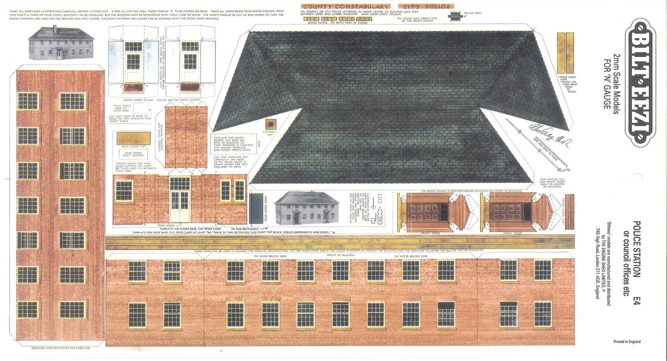 Printable N Scale Buildings Pre-Cut Cardstock Paper Model within Free Printable Model Railway Building Templates