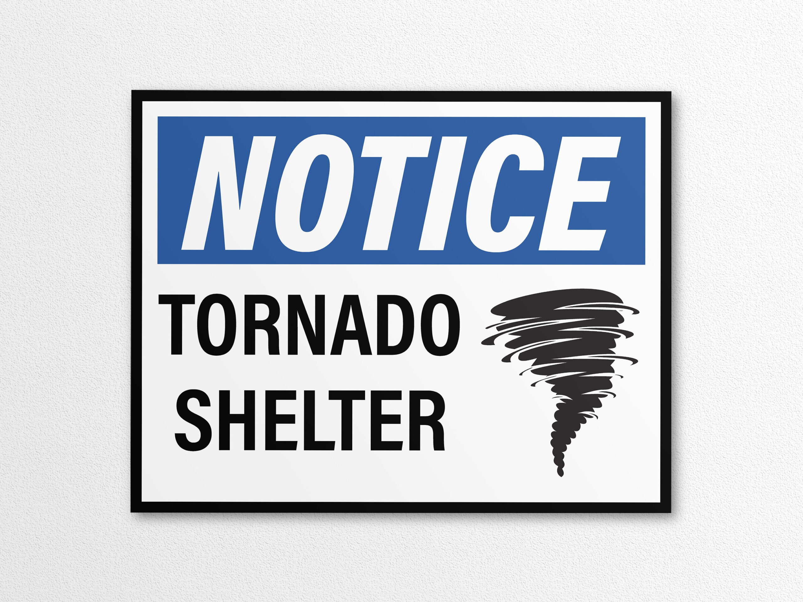 Printable Notice - Tornado Shelter Sign In Us Letter And A4 Sizes intended for Free Printable Tornado Shelter Signs
