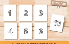 Printable Numbers 1 50 – Etsy pertaining to Free Large Printable Numbers 1-50 For White Elephant Game