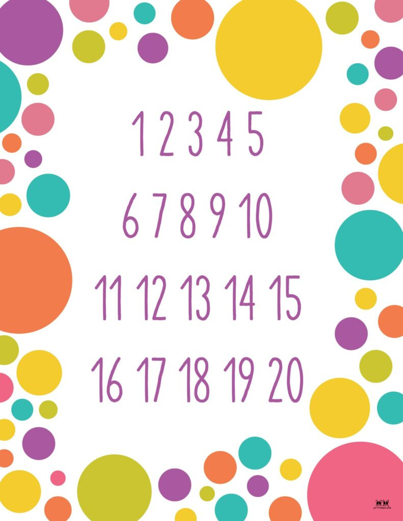 Printable Numbers - 58 Free Printables | Printabulls with regard to Free Large Printable Numbers 1 20