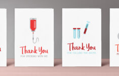 Printable Nurse Thank You Cards – Set Of 4 within Free Printable Nurse Appreciation Cards