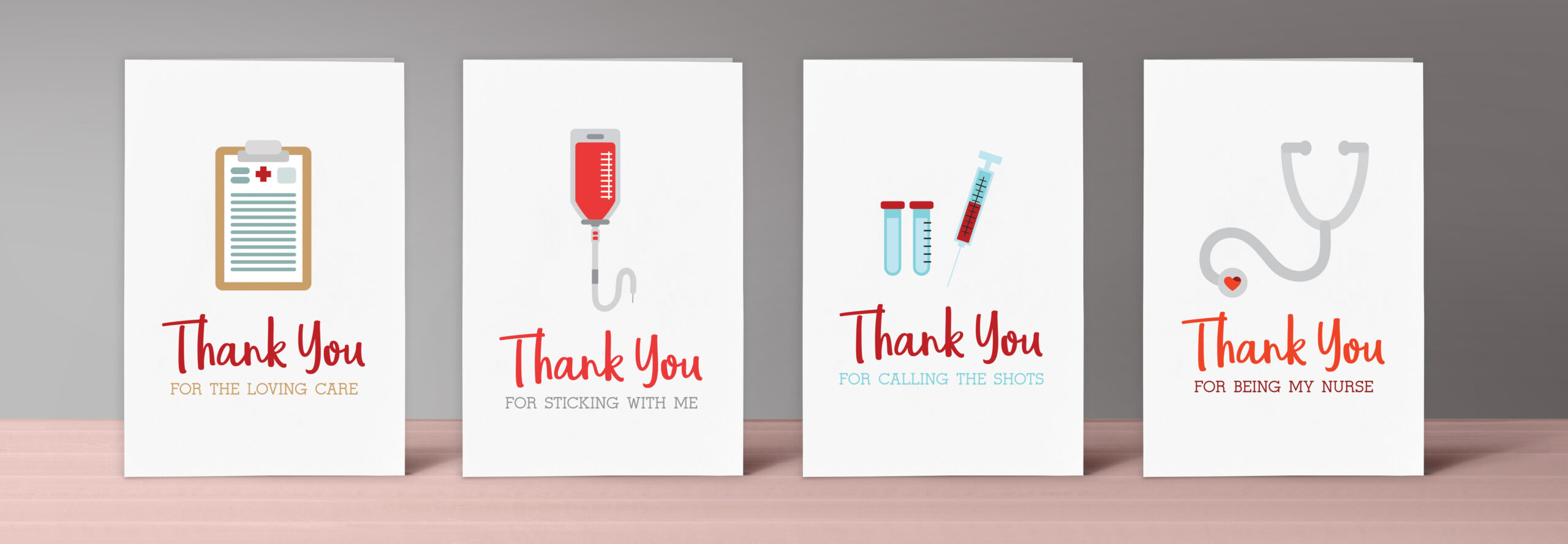 Printable Nurse Thank You Cards - Set Of 4 within Free Printable Nurse Appreciation Cards