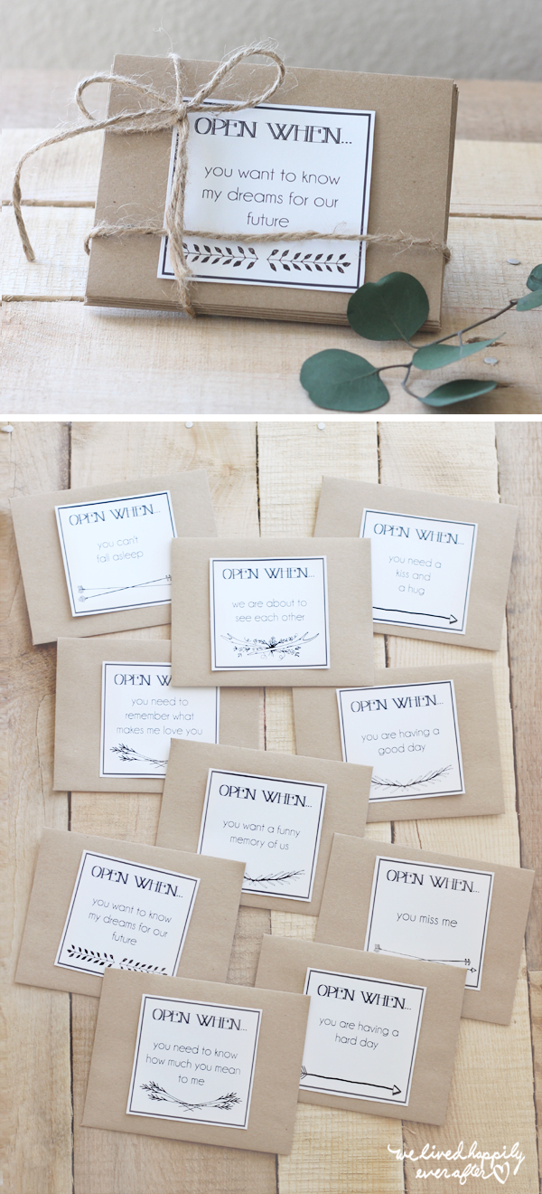 Printable “Open When” Envelope Labels For Long Distance inside Free Open When Printables