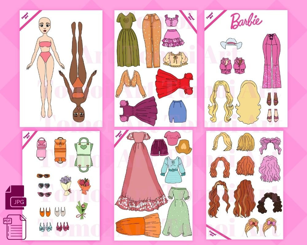 Printable Paper Doll Dress Up Girls Korean Paper Doll Kpop Doll with Free Printable Barbie Paper Dolls and Clothes