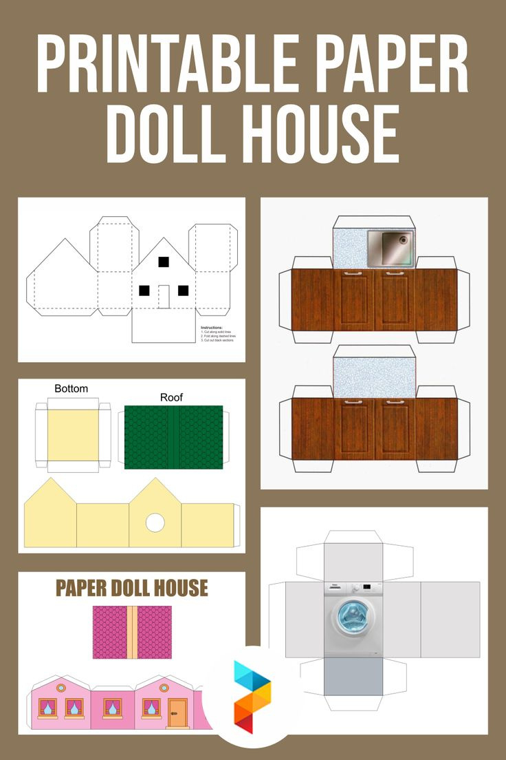 Printable Paper Doll House throughout Free Paper Dollhouse Printables