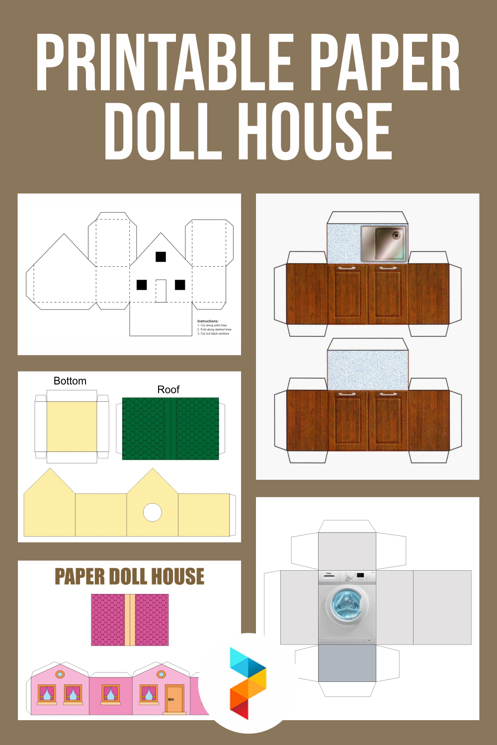 Printable Paper Doll House within Printable Free Dollhouse Plans