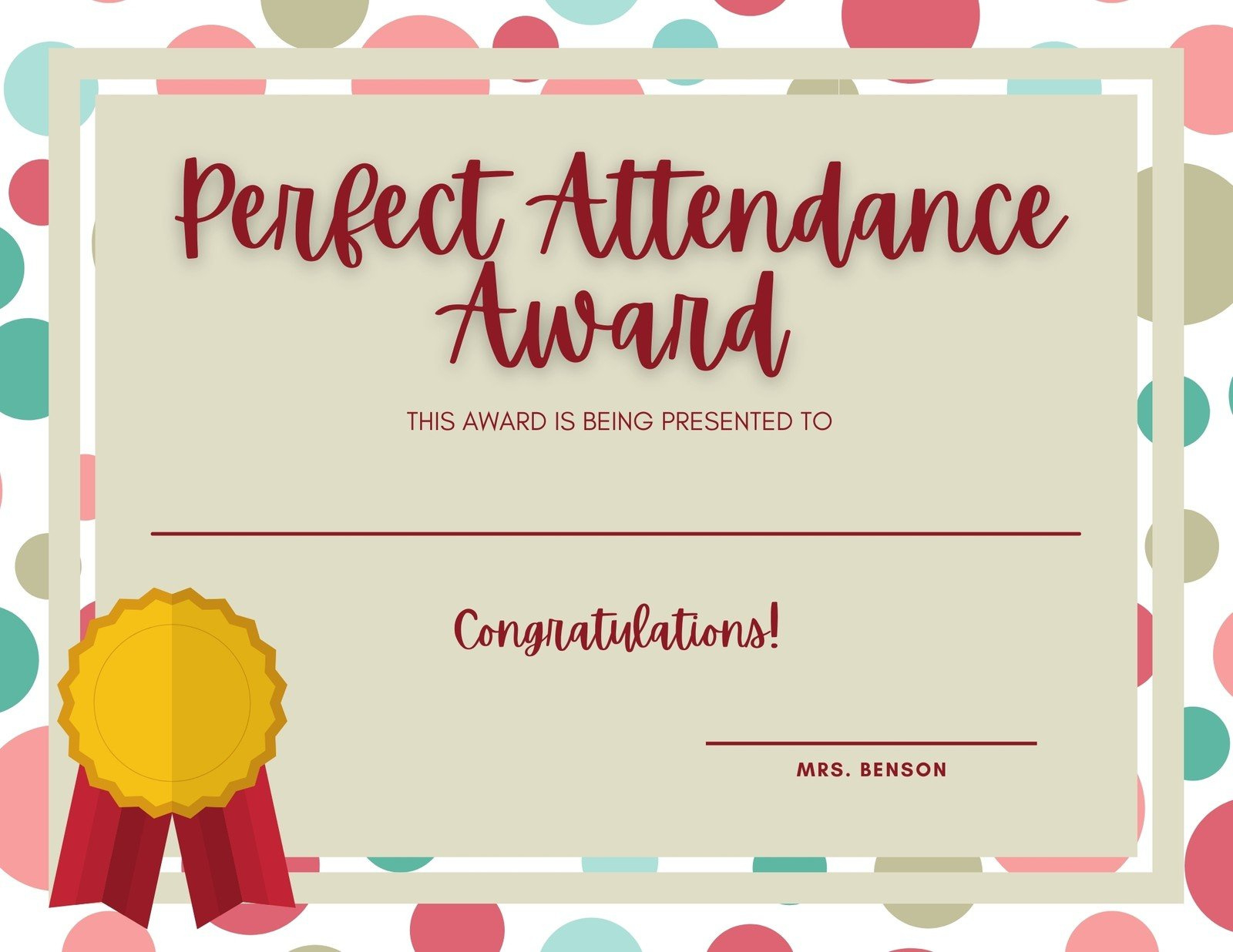 Printable Perfect Attendance Certificate Elegant Free Perfect within Free Printable Perfect Attendance Certificates