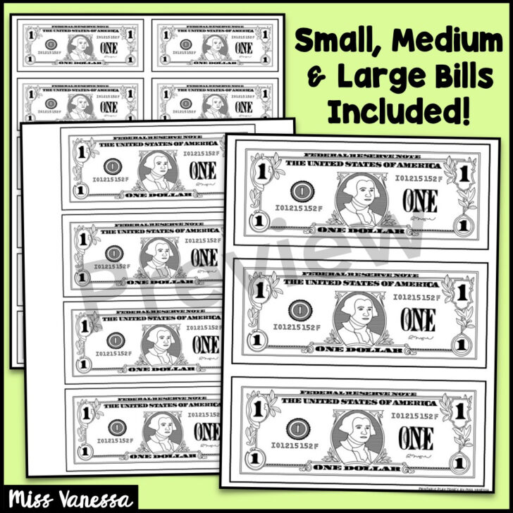 Free Printable Dollar Bills