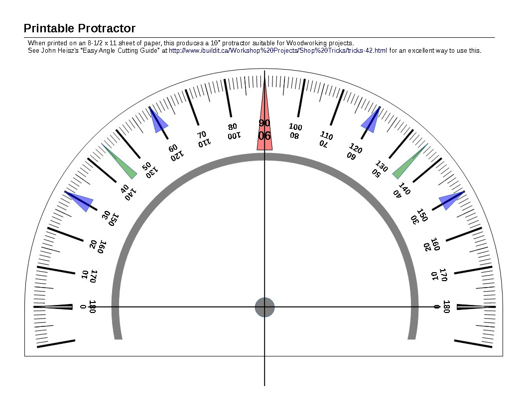 Printable Protractor » Linear Concepts within Free Printable Protractor
