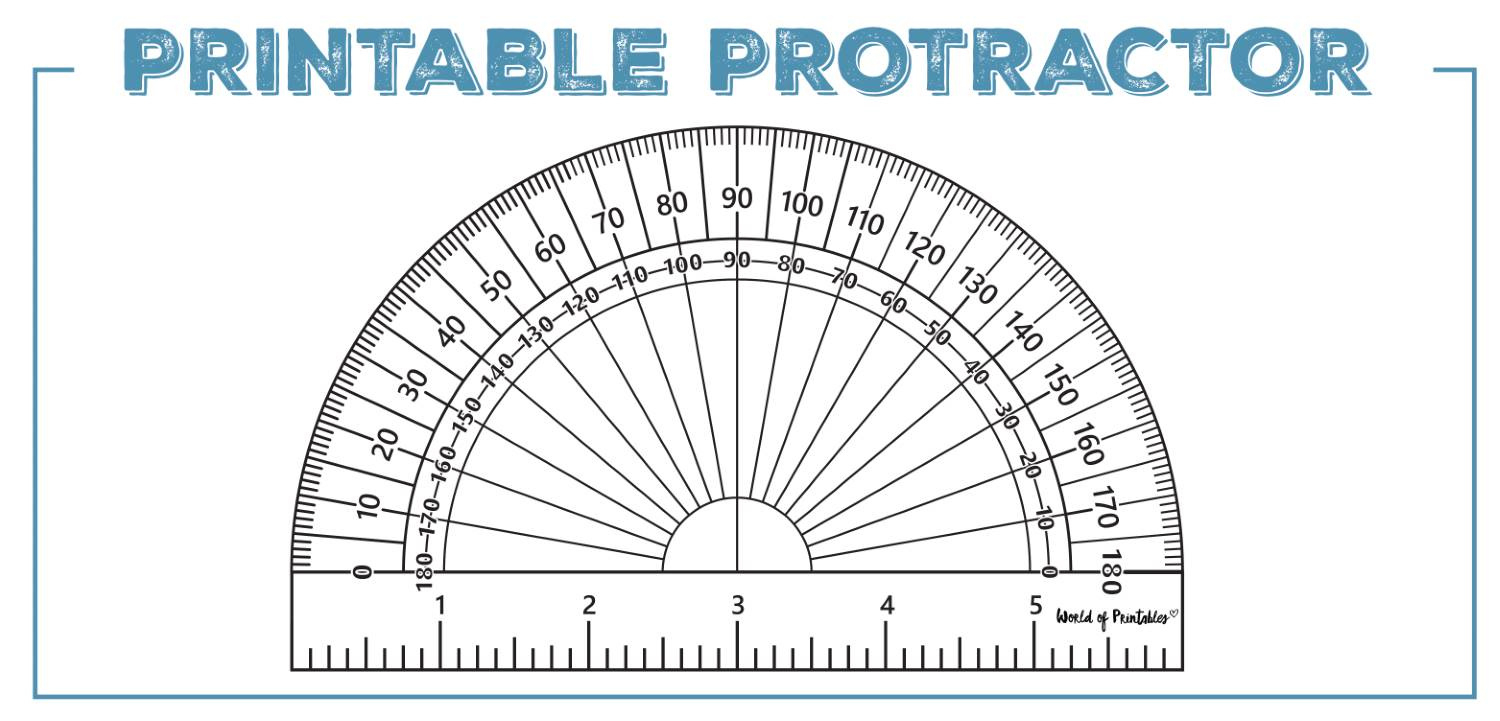 Printable Protractor - World Of Printables throughout Free Printable Protractor
