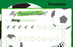 Printable Reward Chart For Kids Behaviour Chart Football Reward Printable with regard to Football Reward Chart Free Printable