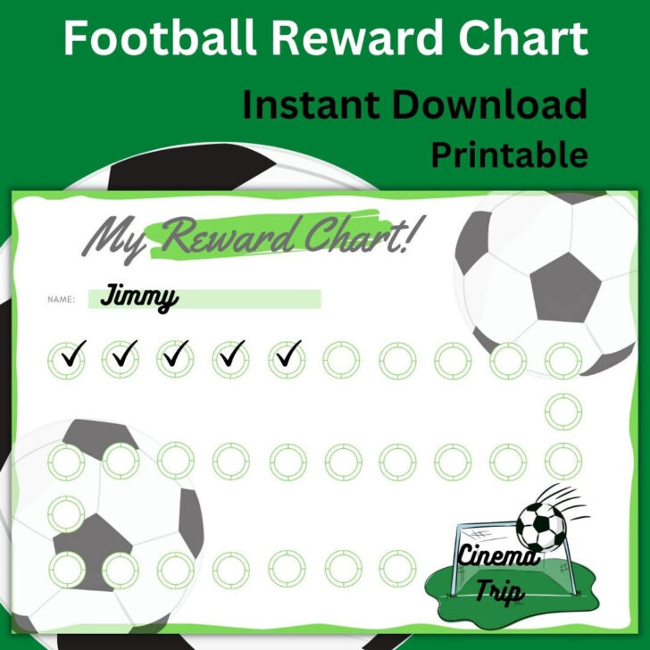 Football Reward Chart Free Printable Football Reward Chart Free Printable