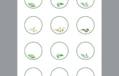 Printable Round Labels- Blank: Greenery for Free Printable Round Labels