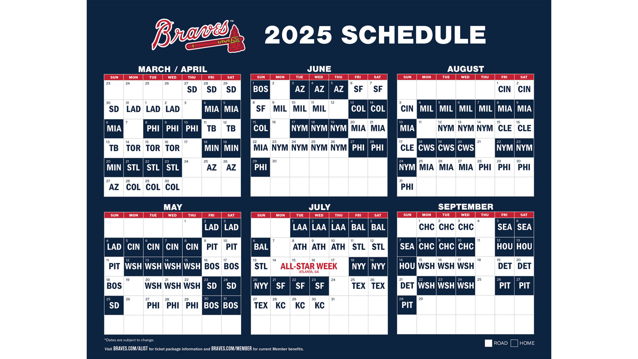 Printable Schedule | Atlanta Braves within Free Printable Atlanta Braves Schedule
