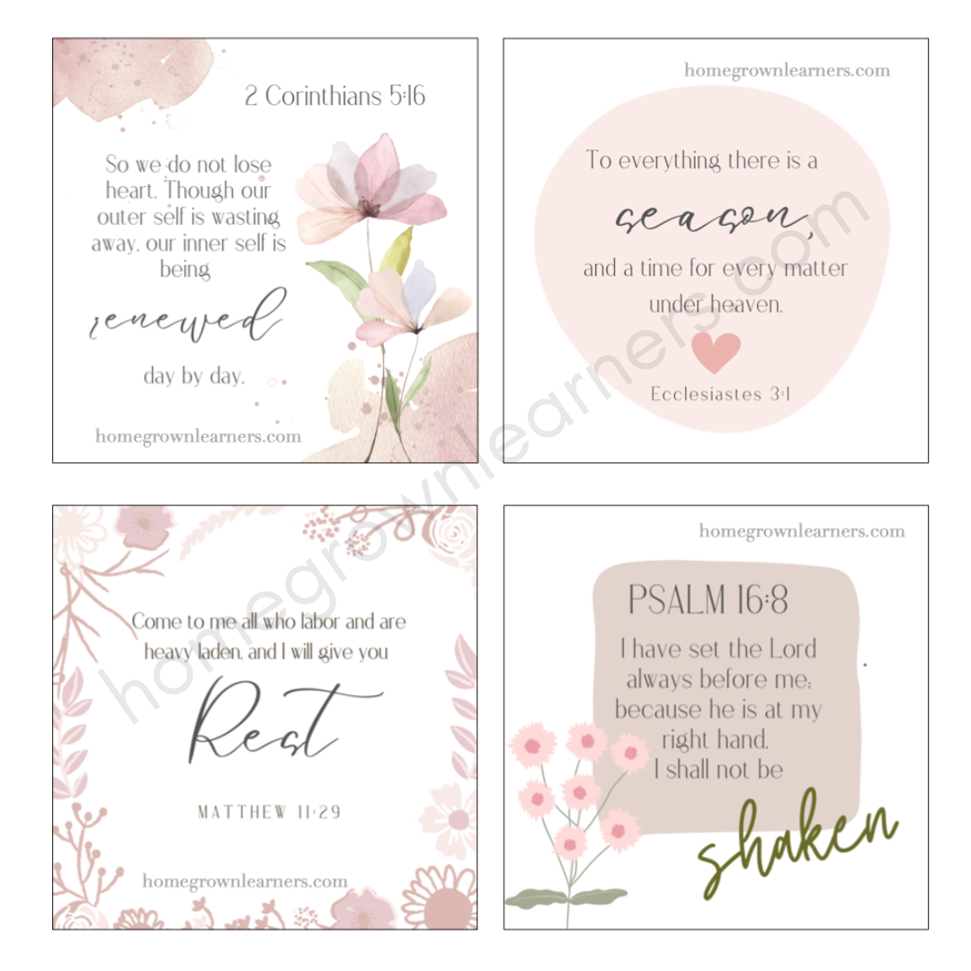 Printable Scripture Cards — Homegrown Learners with Free Printable Wedding Card Verses