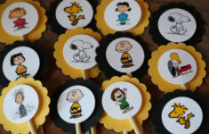 Printable Snoopy Cake Toppers – Etsy regarding Free Printable Peanuts Christmas Cupcake Toppers