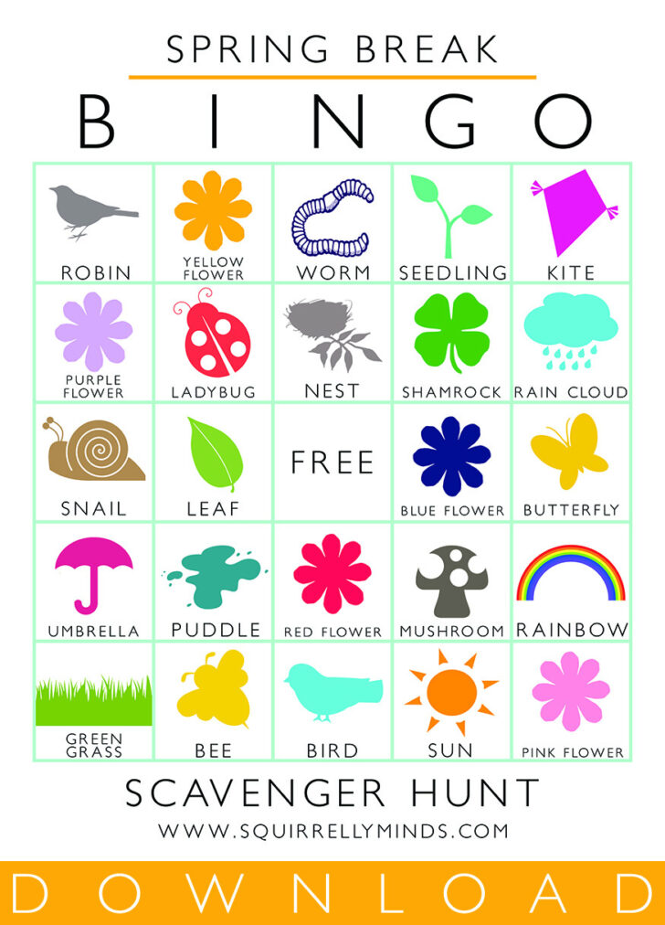 Spring Bingo Free Printable