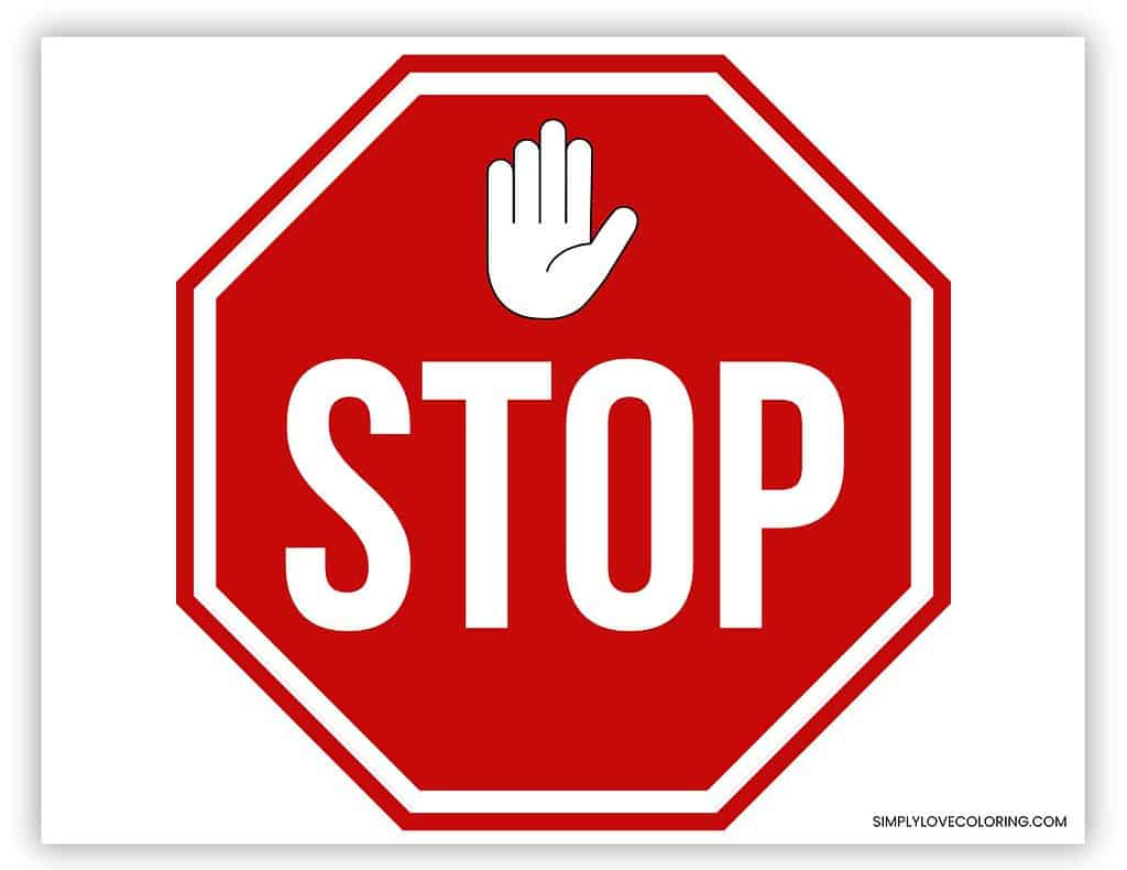 Printable Stop Sign (Free Pdf Download) - Simply Love Coloring pertaining to Free Printable Stop Sign