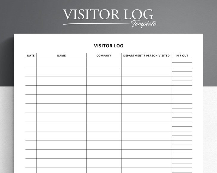 Free Printable Visitor Log Sheets