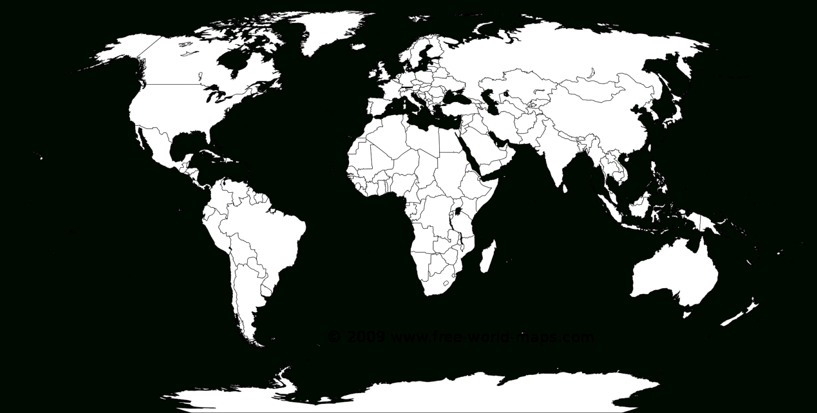 Printable White-Transparent Political Blank World Map C3 | Free inside Free Printable World Map Black And White